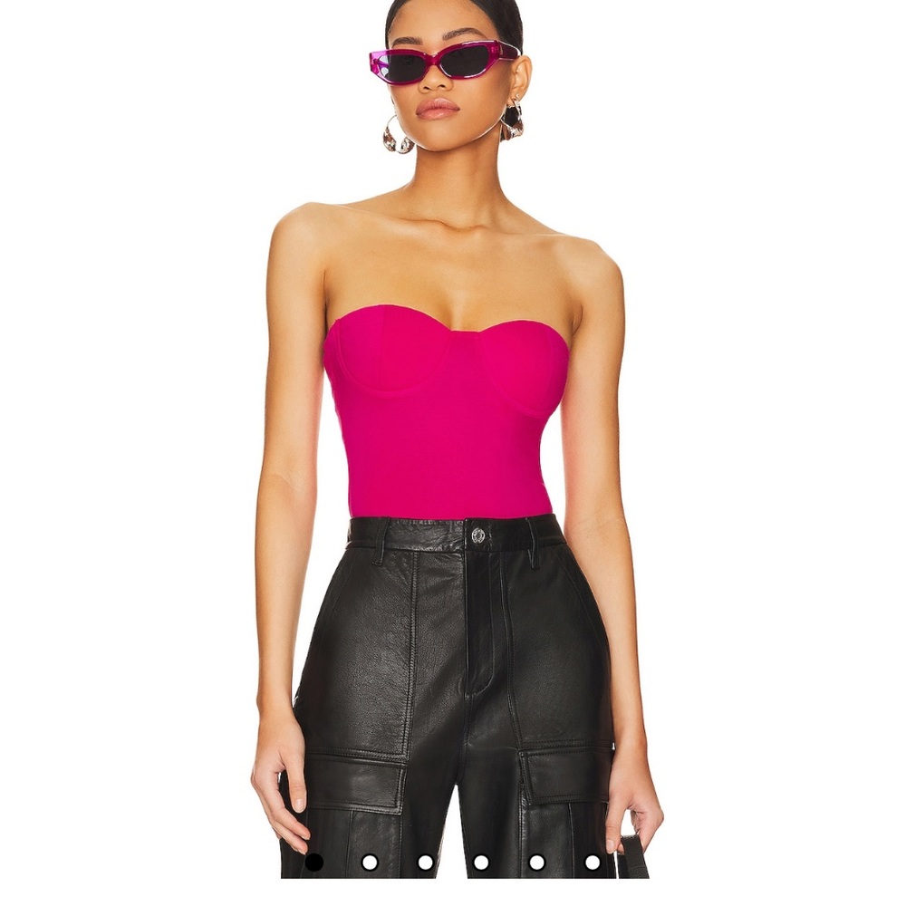 REVOLVE Pink Bustier Bodysuit